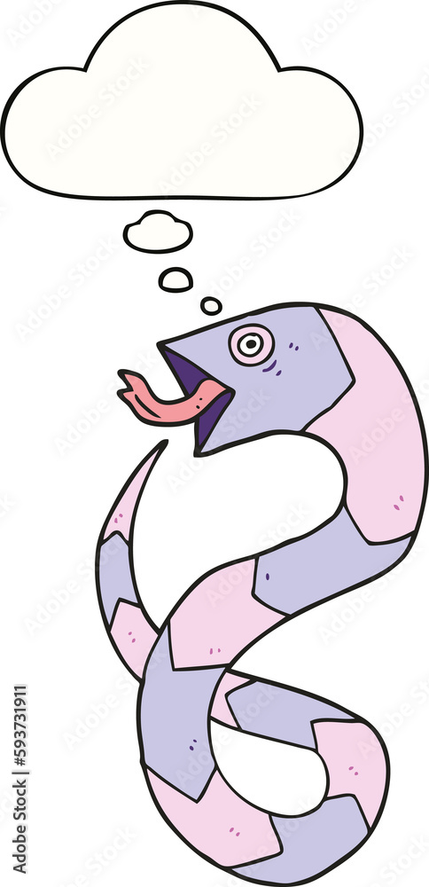 cartoon snake and thought bubble cartoon snake and thought bubble