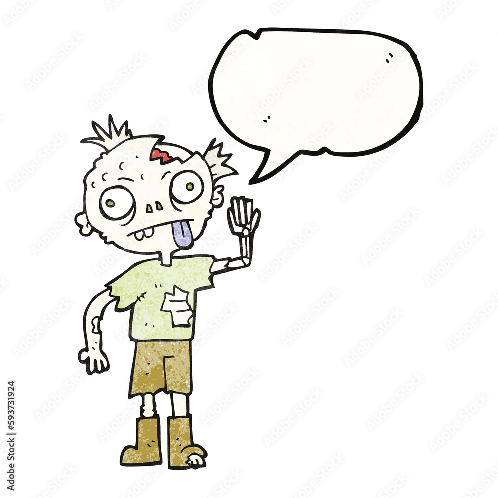 speech bubble textured cartoon zombie speech bubble textured cartoon zombie