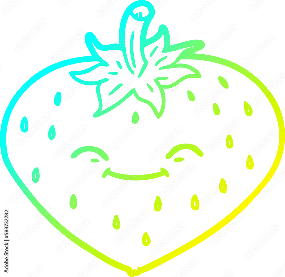cold gradient line drawing cartoon strawberry cold gradient line drawing cartoon strawberry