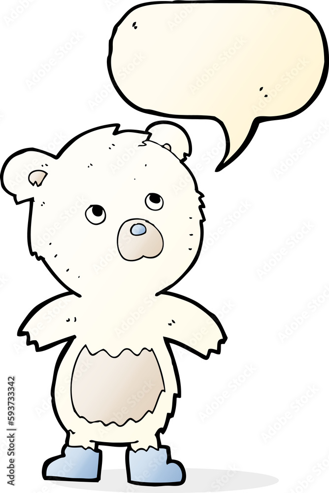 cartoon cute little bear with speech bubble cartoon cute little bear with speech bubble