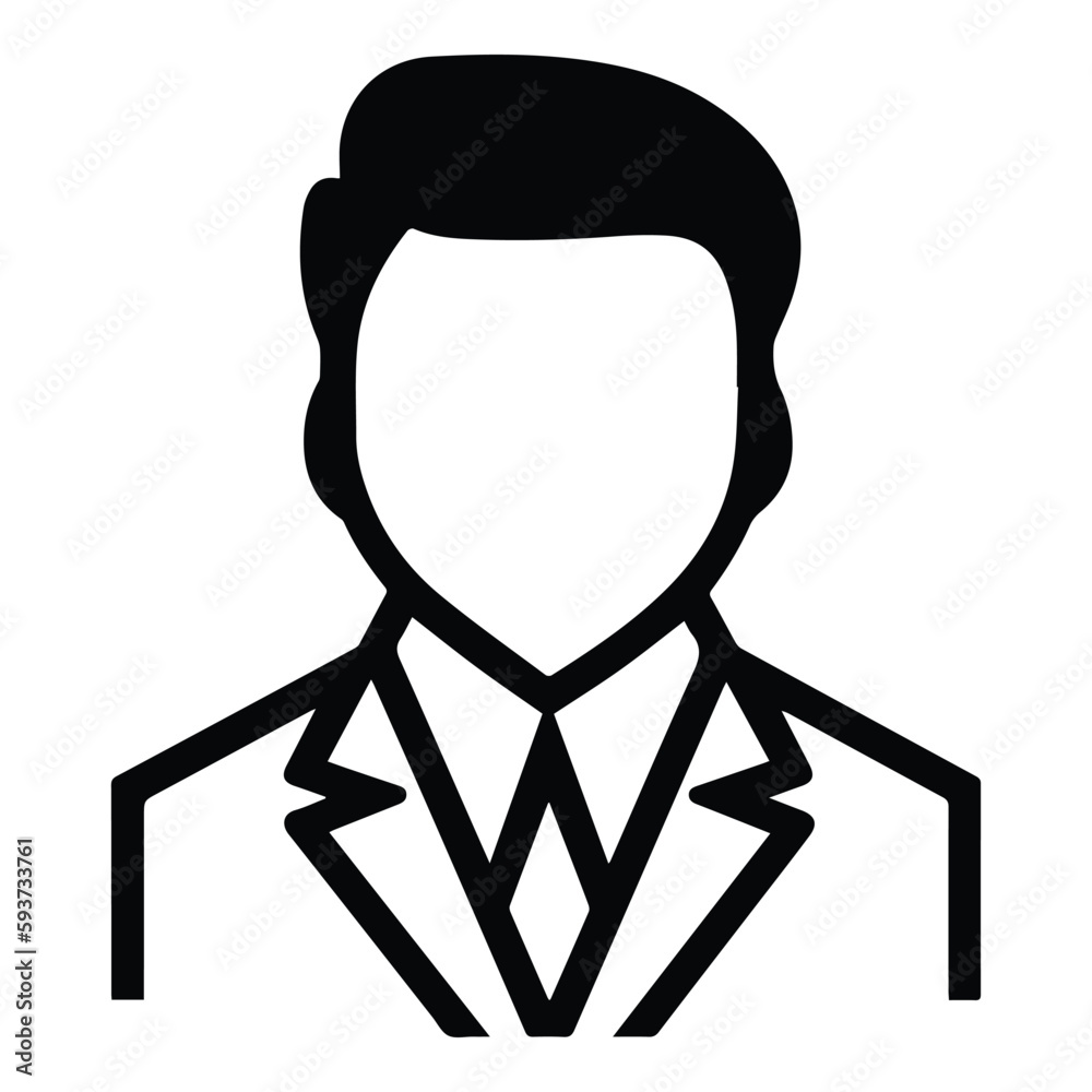 Obraz premium Businessman Flat Icon Isolated On White Background