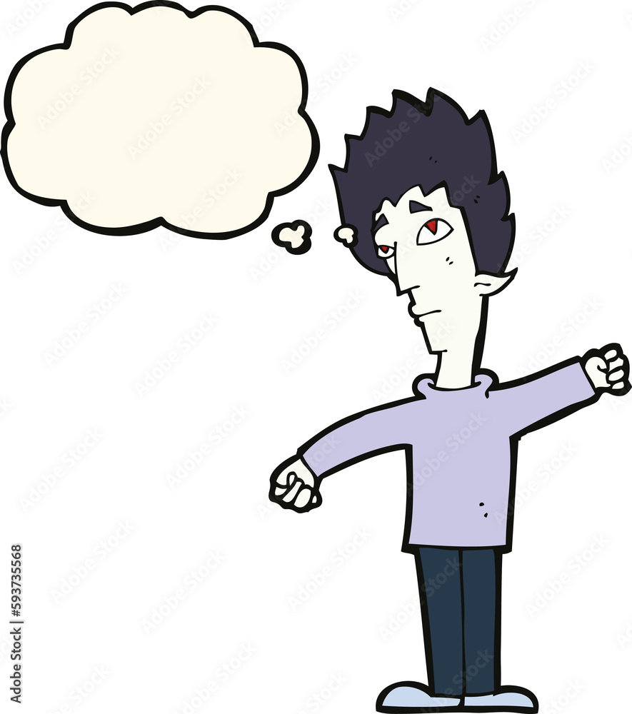 cartoon vampire man with thought bubble cartoon vampire man with thought bubble