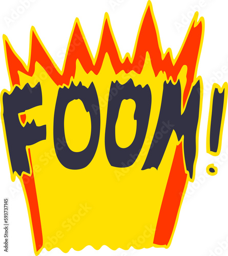 cartoon doodle foom explosion photo