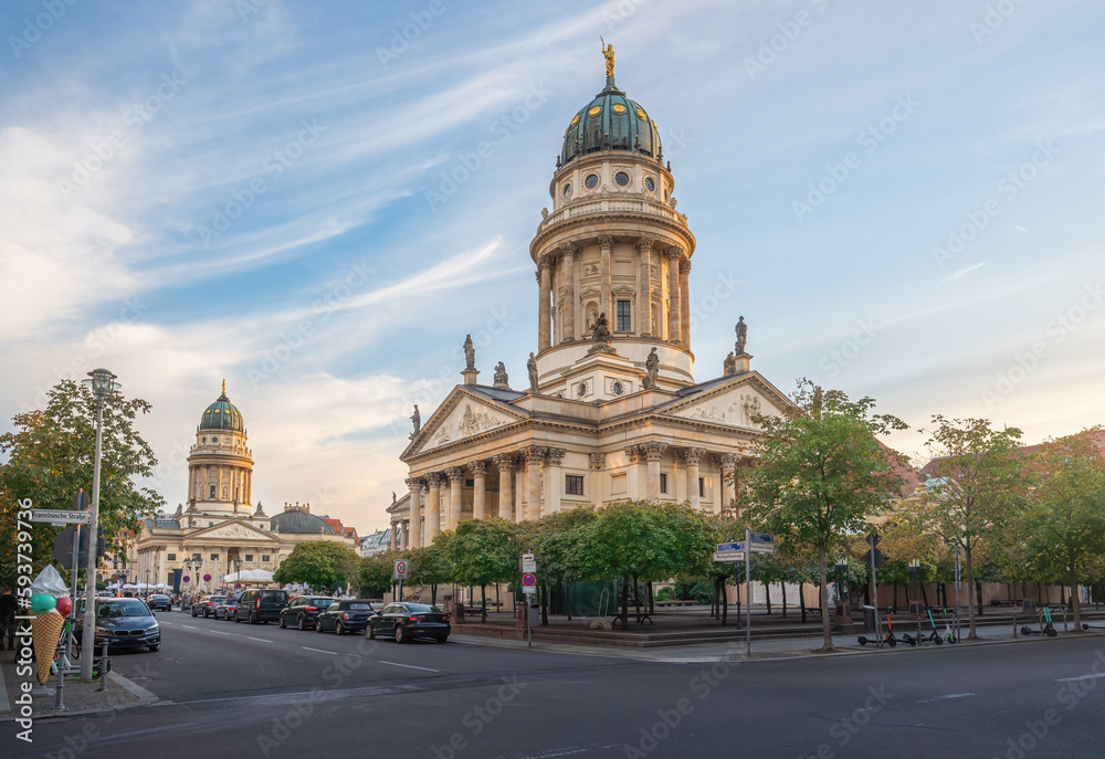 French and German Cathedrals at Gendarmenmarkt Square - Berlin, Germany