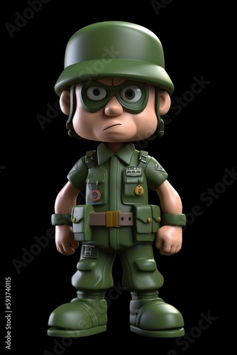 a cartoon army soldier © stasknop