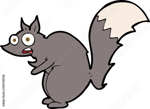 funny startled squirrel cartoon