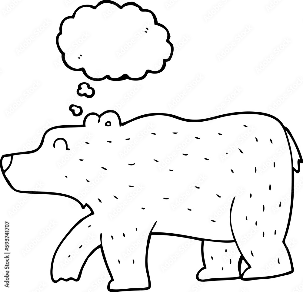thought bubble cartoon bear thought bubble cartoon bear