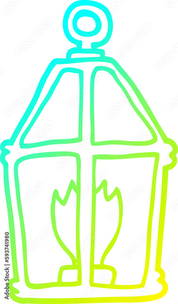 cold gradient line drawing cartoon lantern cold gradient line drawing cartoon lantern