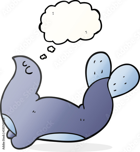 thought bubble cartoon seal