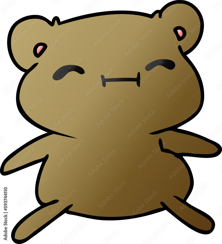 gradient cartoon kawaii cute teddy bear gradient cartoon kawaii cute teddy bear