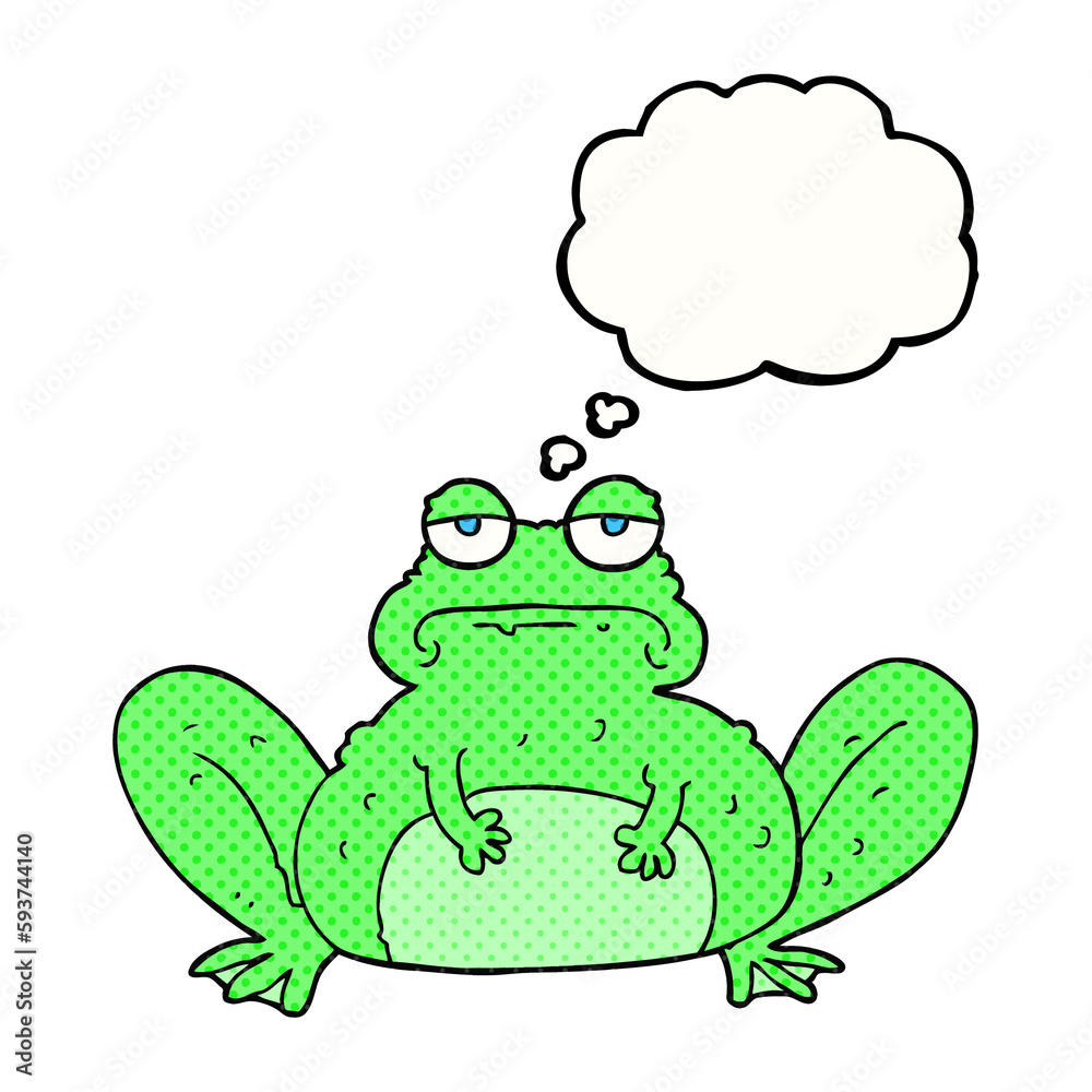 thought bubble cartoon frog
