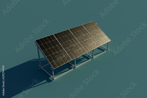 solar panel on a blue background