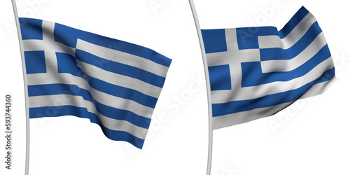 Greece Two Model ALPHA BACKROUND Flag photo