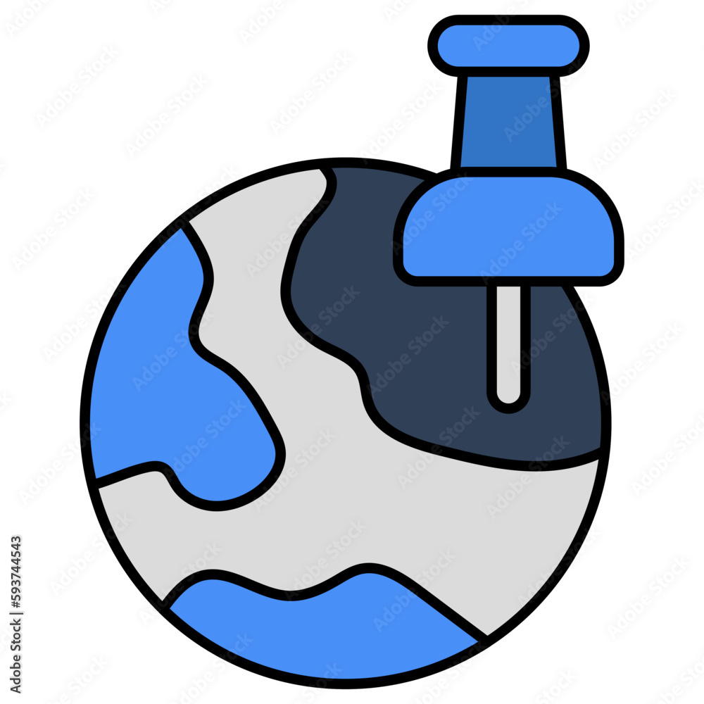 Premium design icon of global location Premium design icon of global location