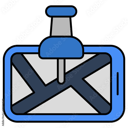 Premium design icon of mobile location app 