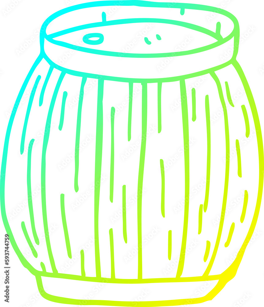 cold gradient line drawing cartoon beer barrel cold gradient line drawing cartoon beer barrel