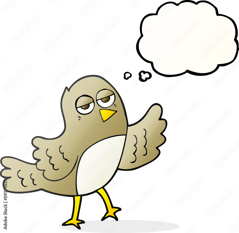 thought bubble cartoon bird thought bubble cartoon bird