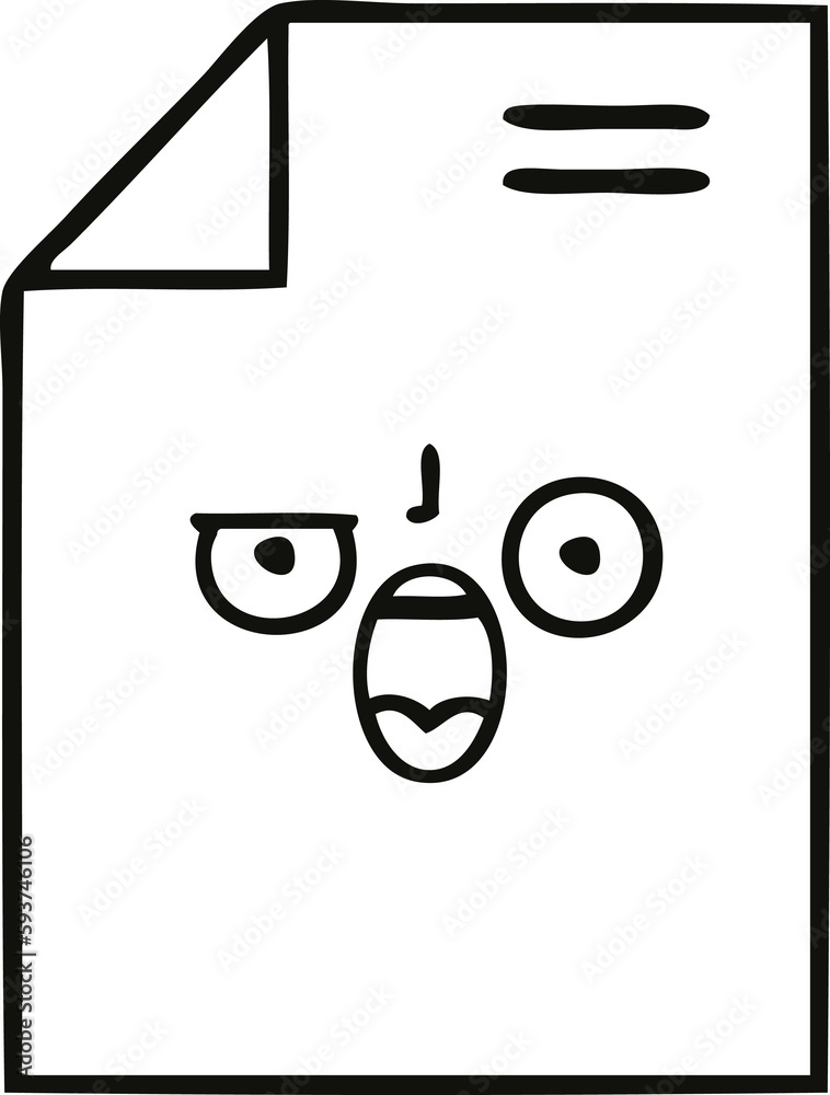 line drawing cartoon sheet of paper line drawing cartoon sheet of paper