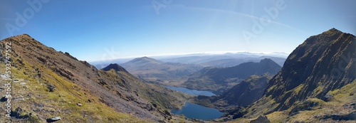 Panoramic view of Snowdonia