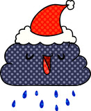 christmas cartoon  kawaii rain cloud