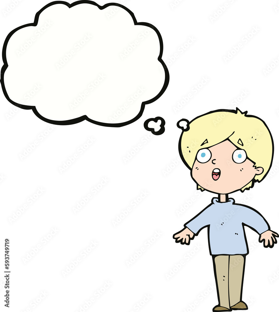 cartoon surprised man with thought bubble cartoon surprised man with thought bubble