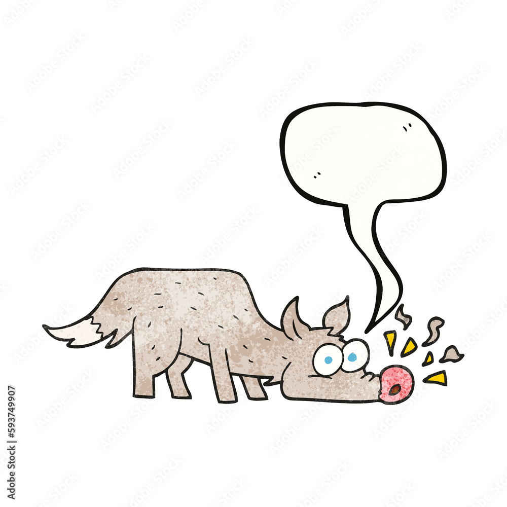 speech bubble textured cartoon dog sniffing speech bubble textured cartoon dog sniffing