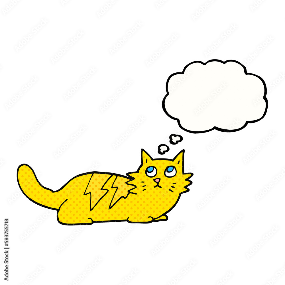 thought bubble cartoon cat thought bubble cartoon cat