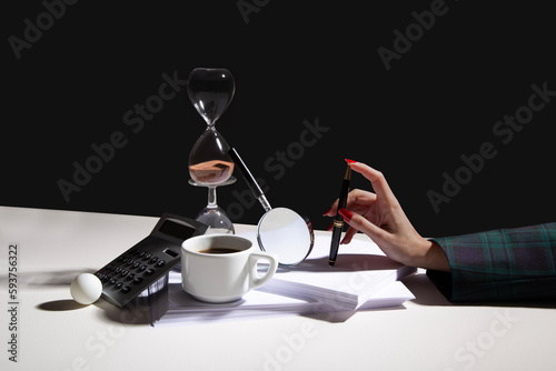 Business and finance still life composition photo
