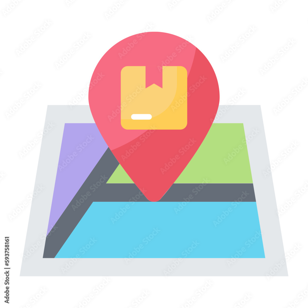 Package Location Flat Icon Package Location Flat Icon