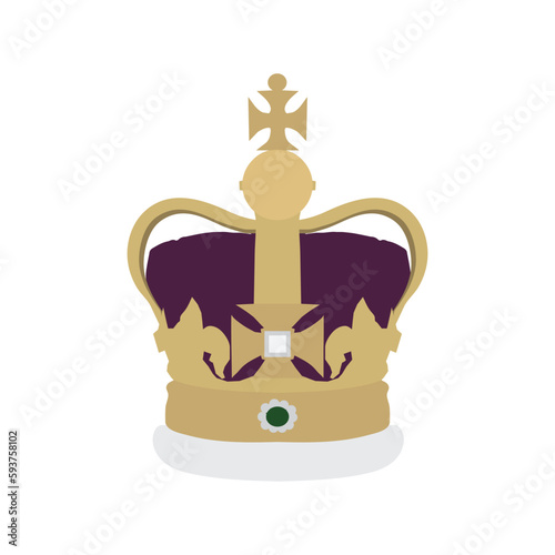 St Edward's Crown simple vector illustration