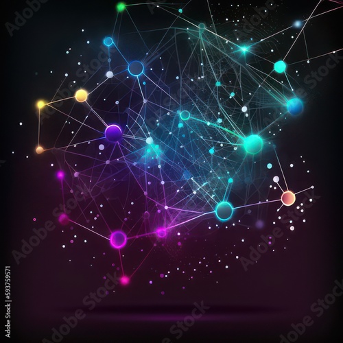 abstract background with glowing lights © Omer