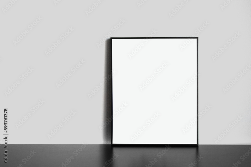 Poster Frame Mockup with White Wall Background Poster Frame Mockup with White Wall Background