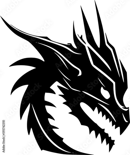 Dragons | Minimalist and Simple Silhouette - Vector illustration photo