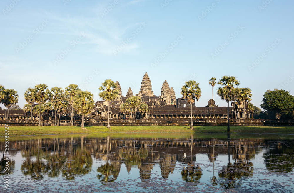 Angkor Wat temple from the outer enclosure Angkor Wat temple from the outer enclosure