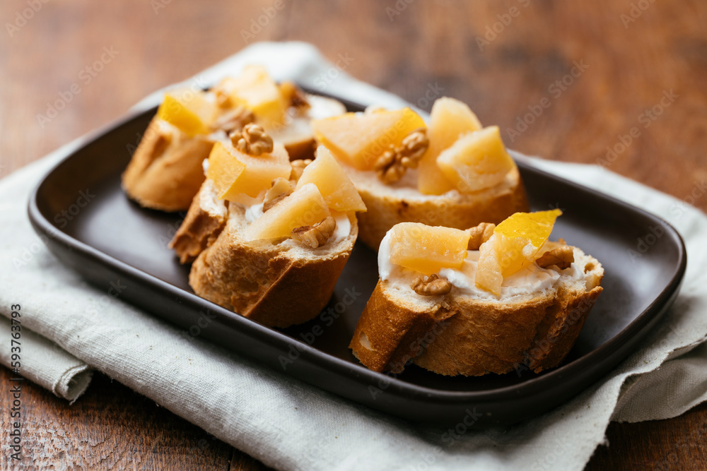Quince bruschetta Quince bruschetta