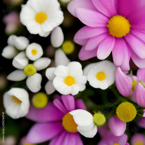 Flowers on white Background