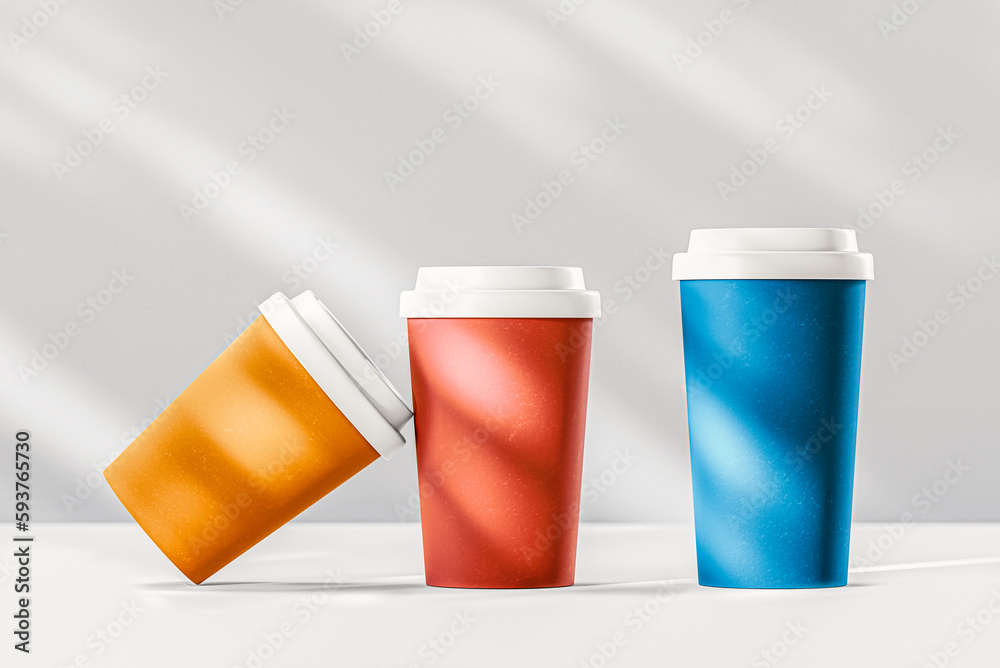 Colorful paper cups