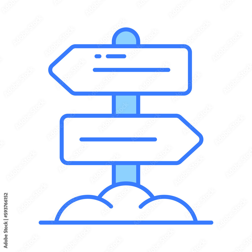 Grab this amazing vector of signpost in modern style, direction board or information board icon Grab this amazing vector of signpost in modern style, direction board or information board icon