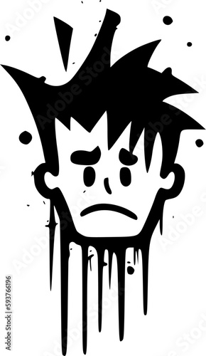 Distressed | Black and White Vector illustration