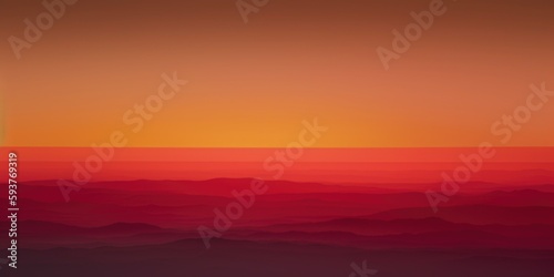 Warm-toned sunrise red gradient background with copy space  banner design created with generative AI technology