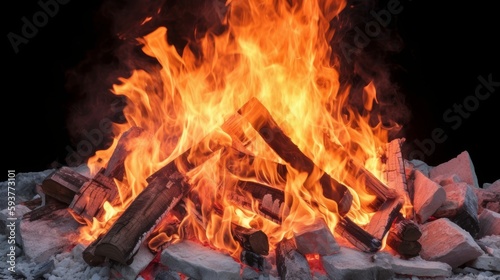 Dancing Flames: A Mesmerizing Bonfire