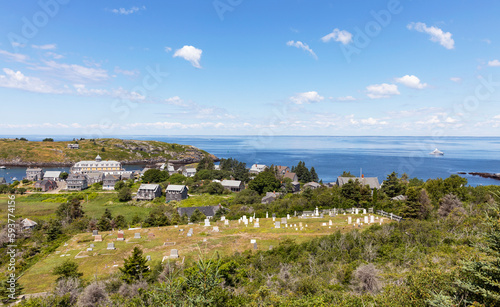 Maine Travel Landscape Monhegan Island cemetary