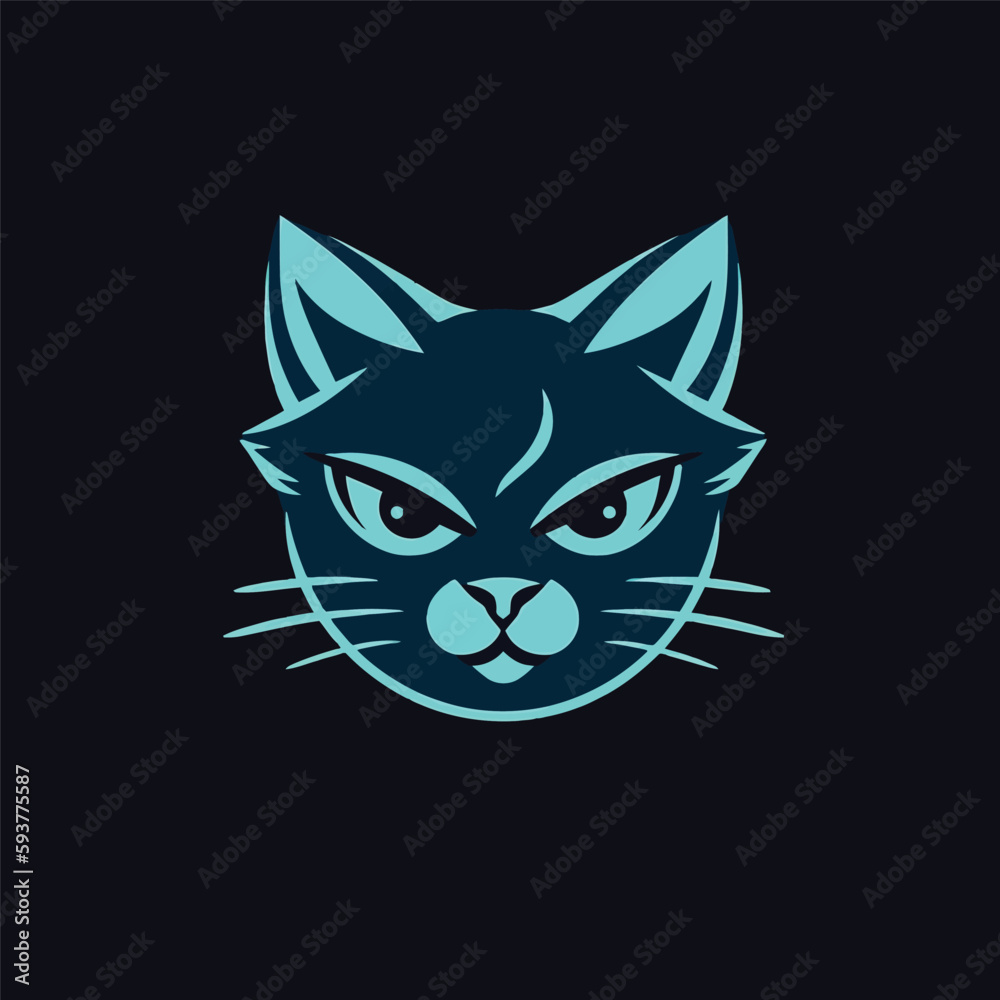 Fierce Feline: The Cat Head Logo for Esports Fierce Feline: The Cat Head Logo for Esports
