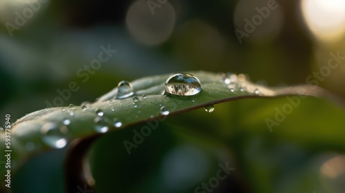 Dewdrop on Leaf: A Captivating Macro Image