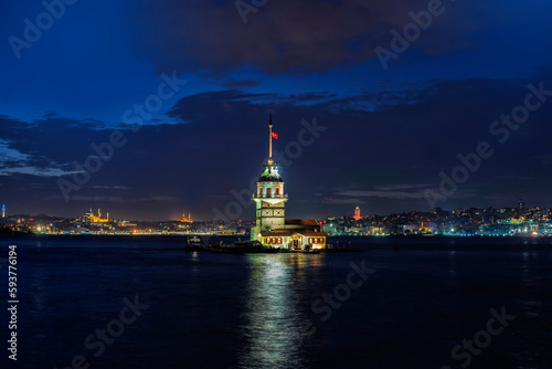 The Maiden's Tower, Istanbul, Turkey; Kız Kulesi also known as Leander's Tower