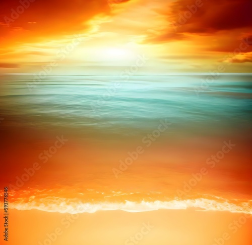 sunset over the sea