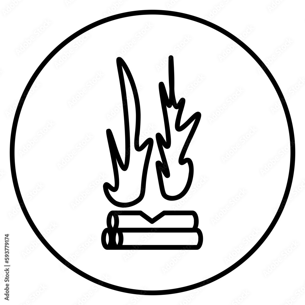 Obraz premium bonfire icon