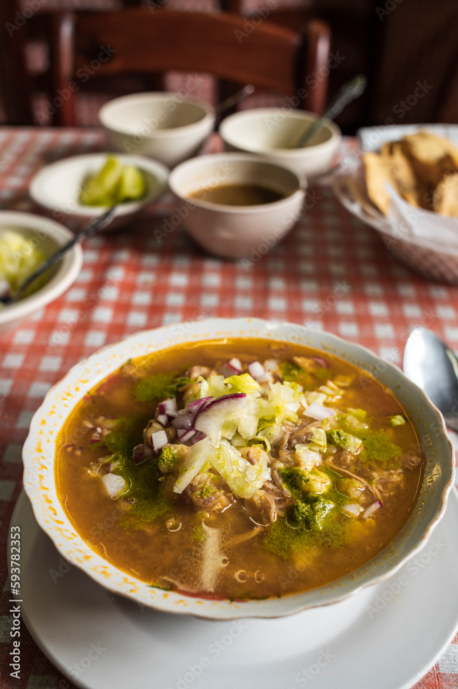 Pozole traditional mexican food