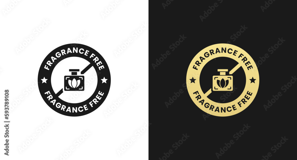 Fragrance free label or Fragrance free sign vector isolated in flat