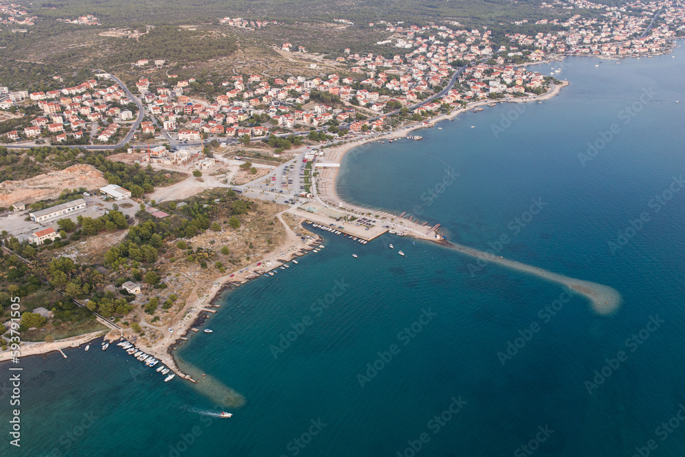 aerial view of the adriatic coastline